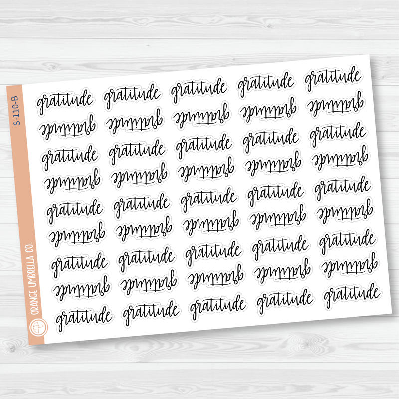 Gratitude Script Planner Stickers | F7 |  S-110 / 904-117