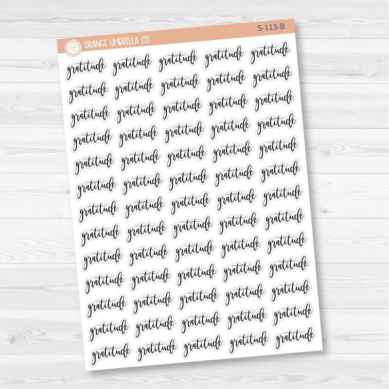 Gratitude Script Planner Stickers | F2 | S-113