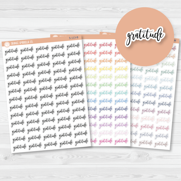 Gratitude Script Planner Stickers | F2 | S-113