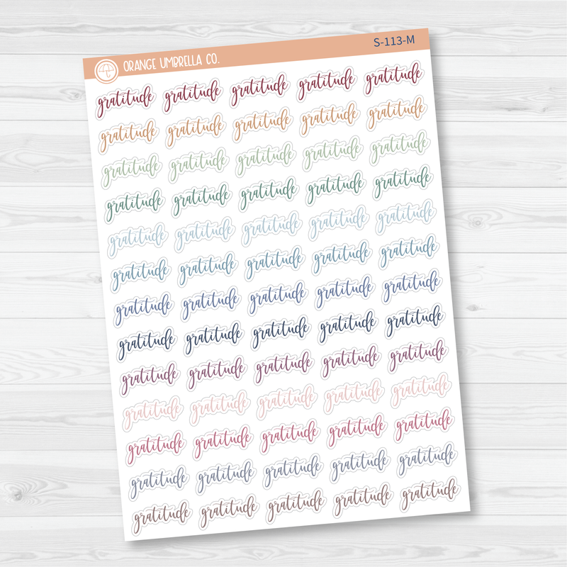 Gratitude Script Planner Stickers | F2 | S-113