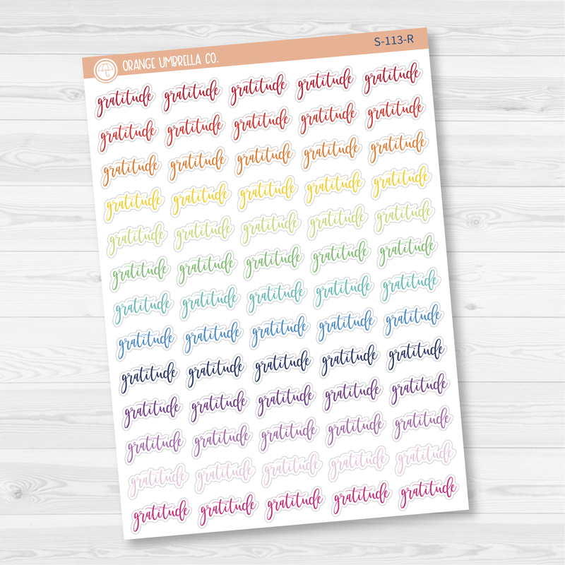 Gratitude Script Planner Stickers | F2 | S-113