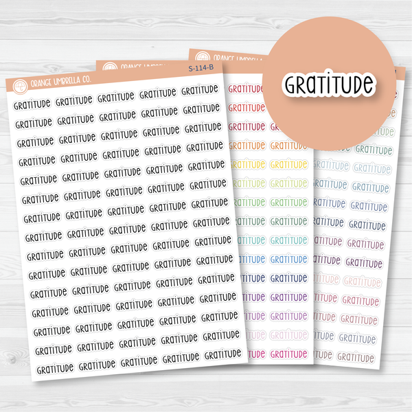Gratitude Script Planner Stickers | F3 | S-114