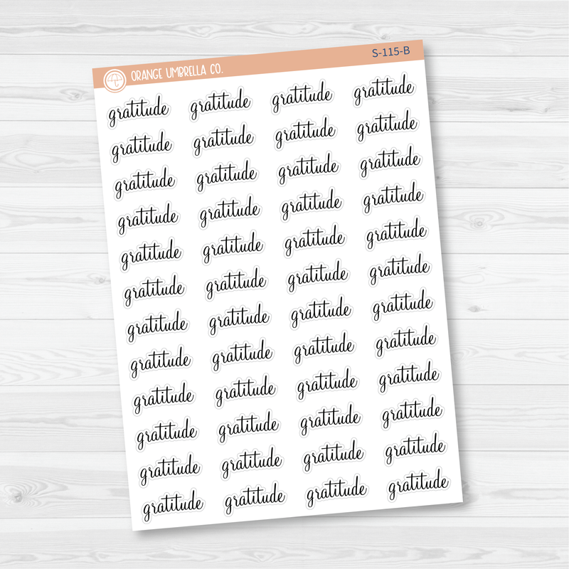 Gratitude Script Planner Stickers | F4  | S-115