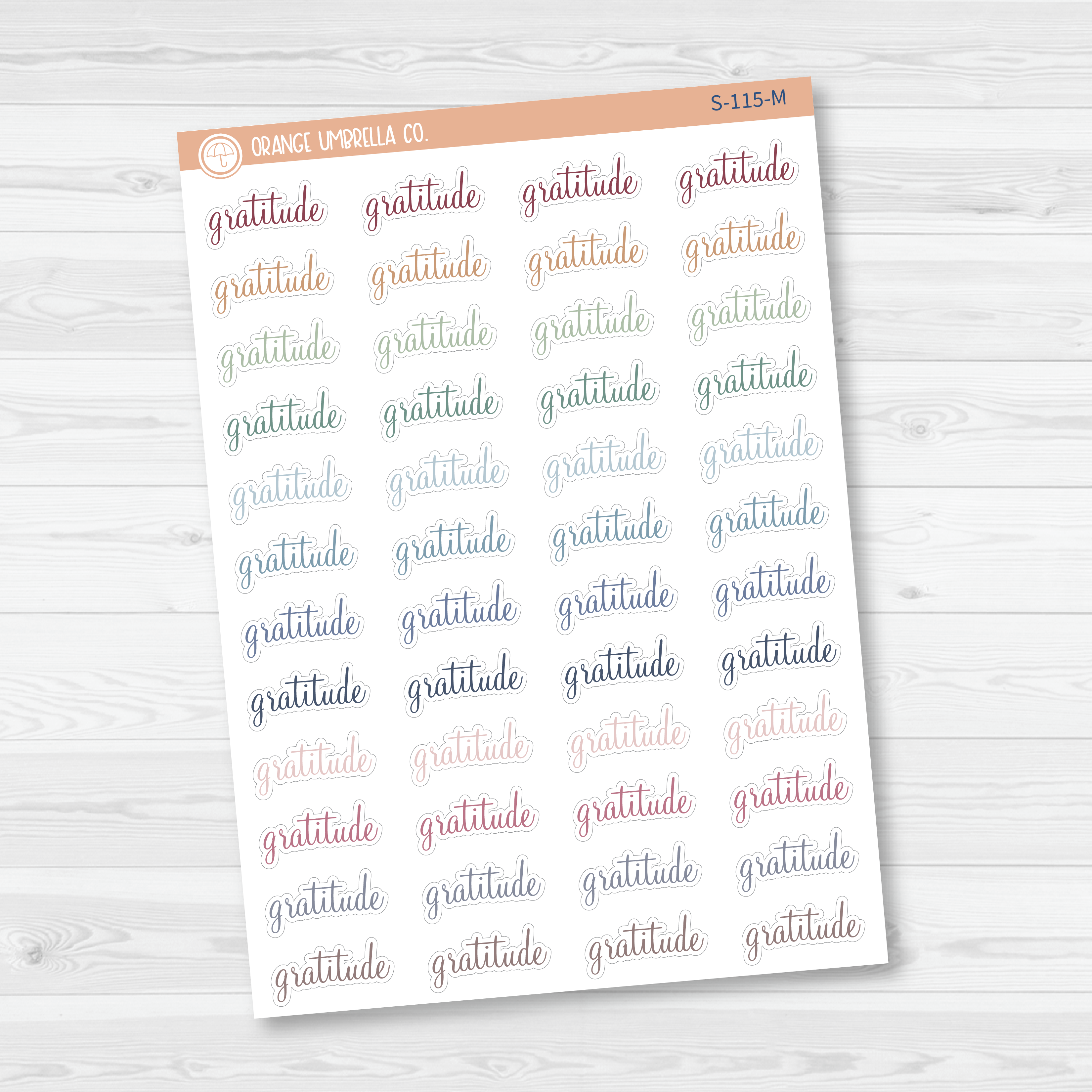 Gratitude Script Planner Stickers | F4  | S-115