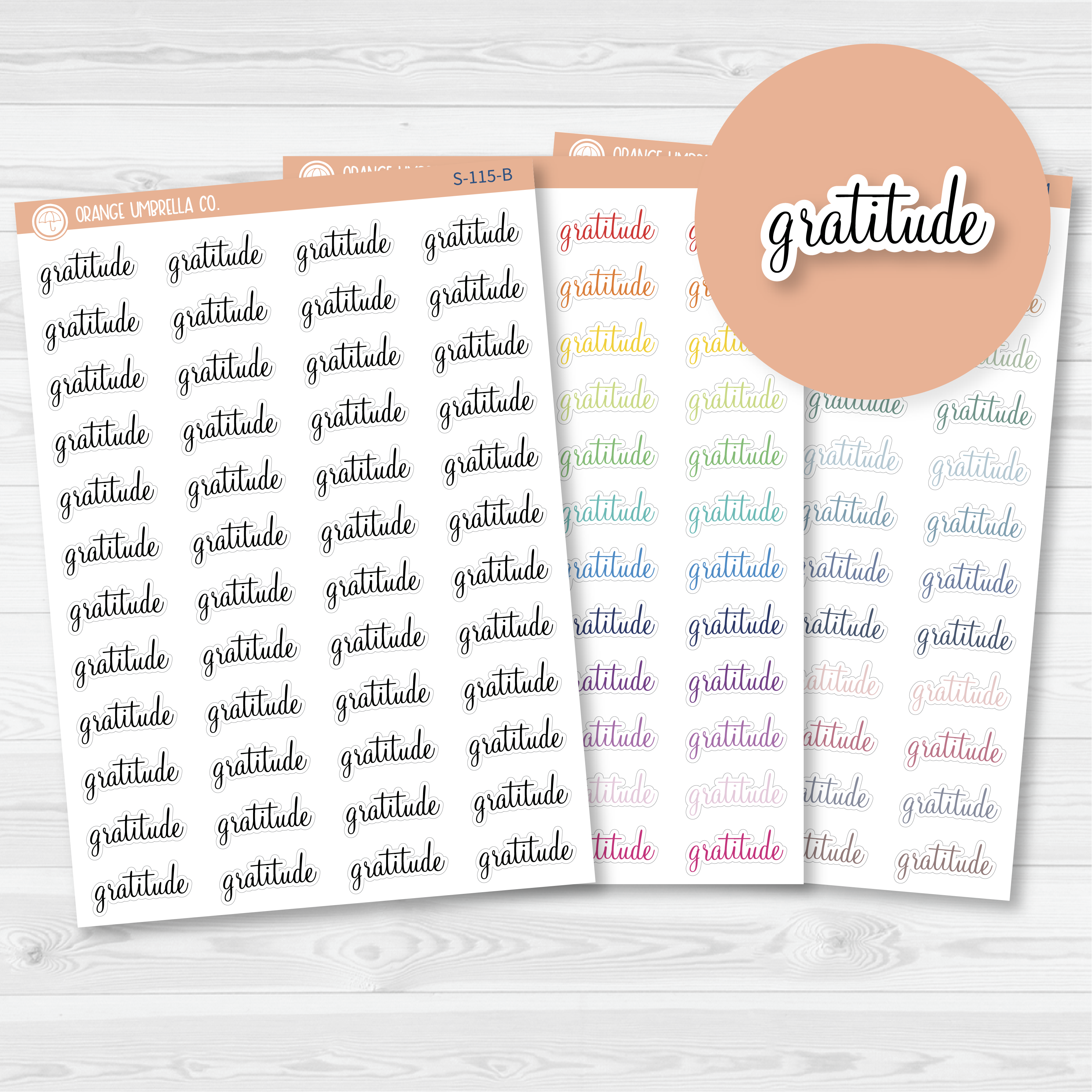 Gratitude Script Planner Stickers | F4  | S-115