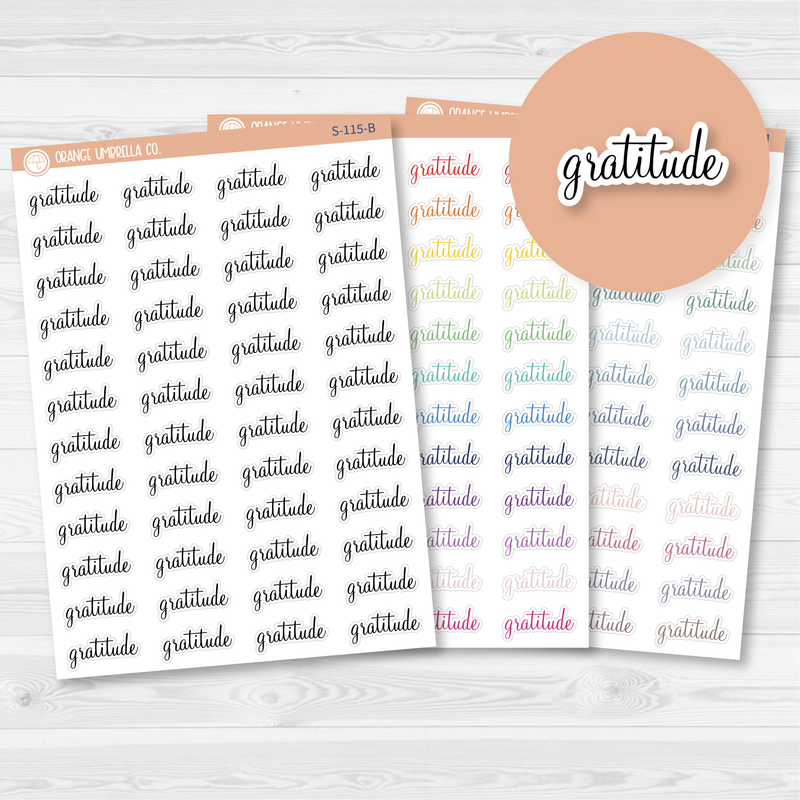 Gratitude Script Planner Stickers | F4  | S-115