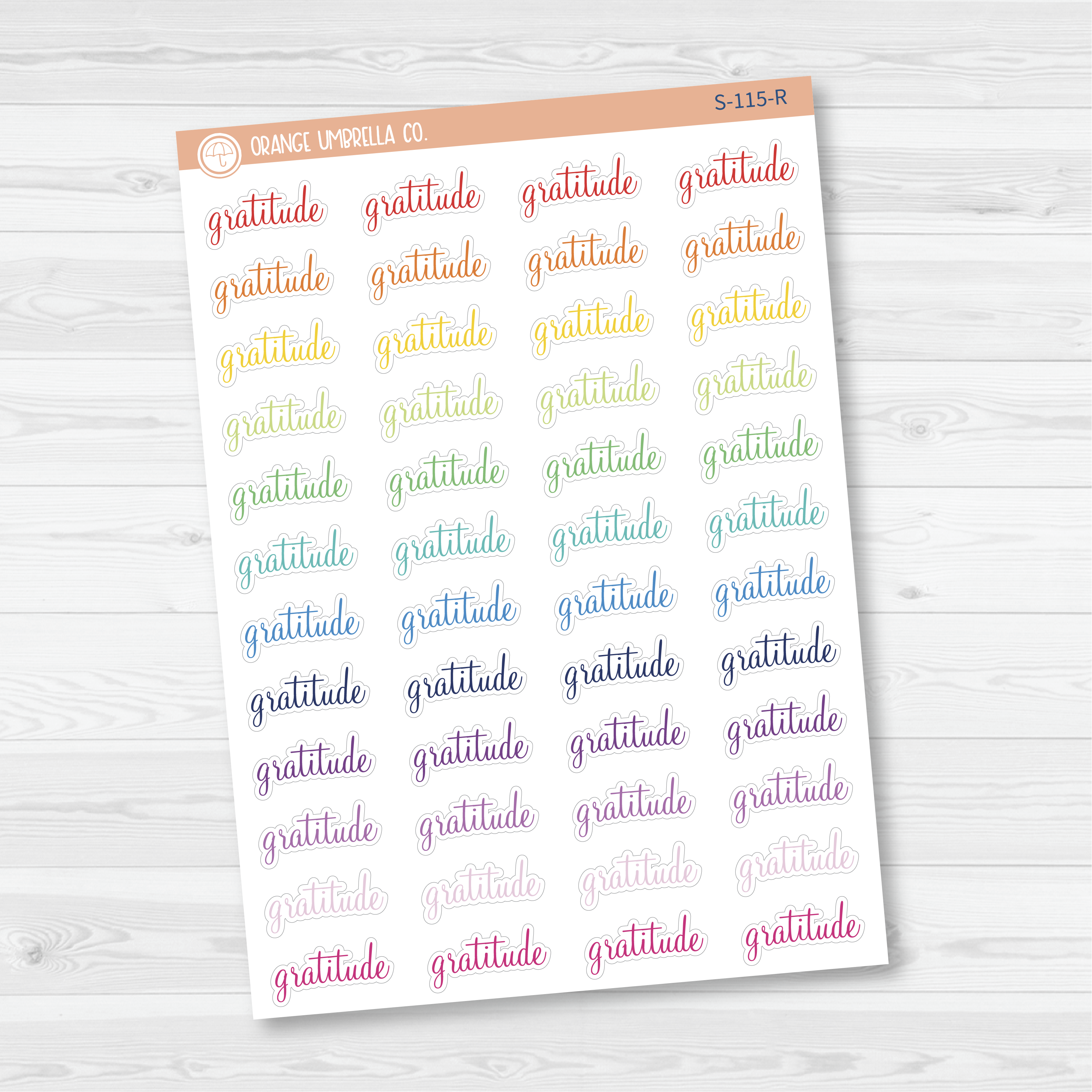 Gratitude Script Planner Stickers | F4  | S-115