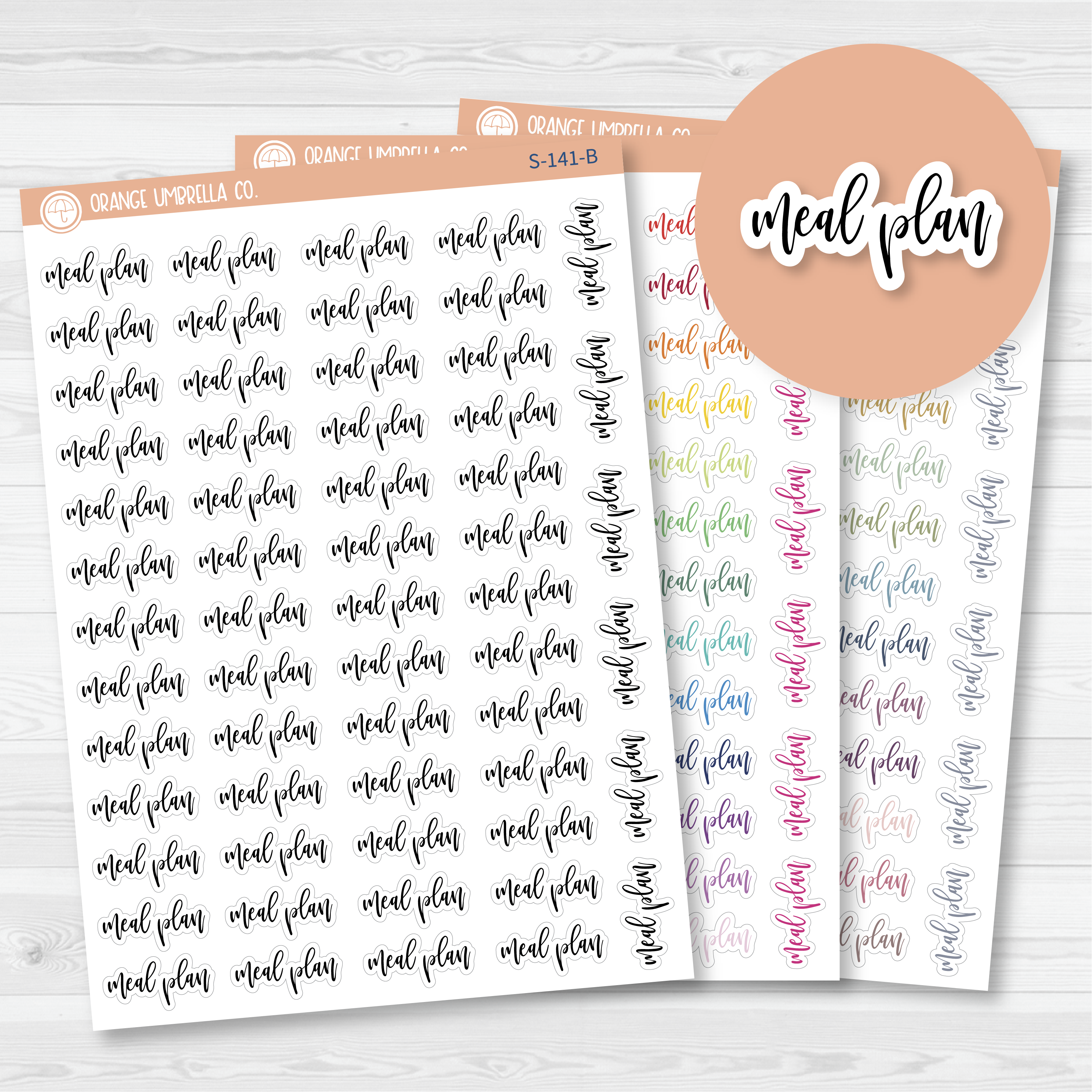 Meal Plan Script Planner Stickers | F2 | S-141