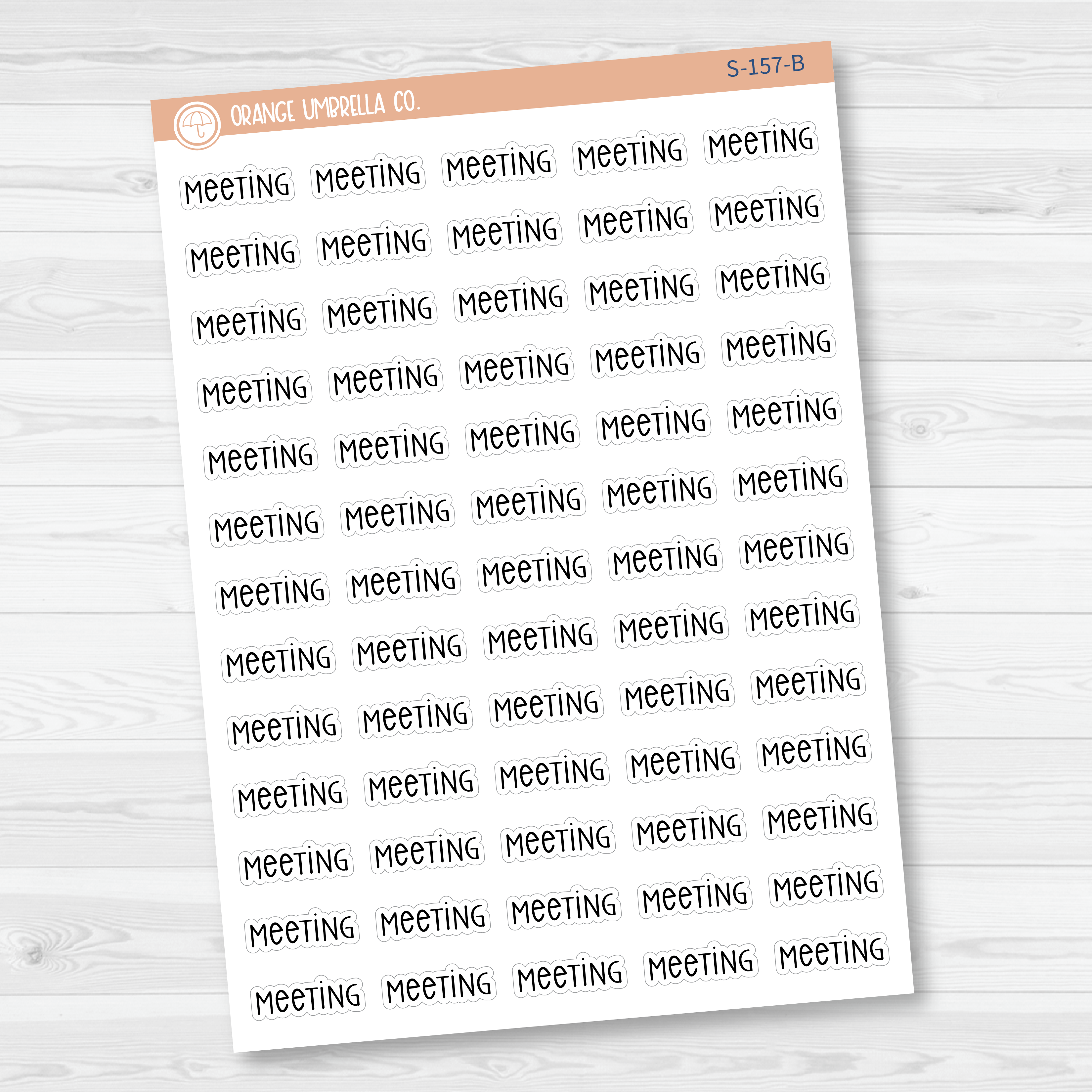 Meeting Script Planner Stickers | F3  | S-157