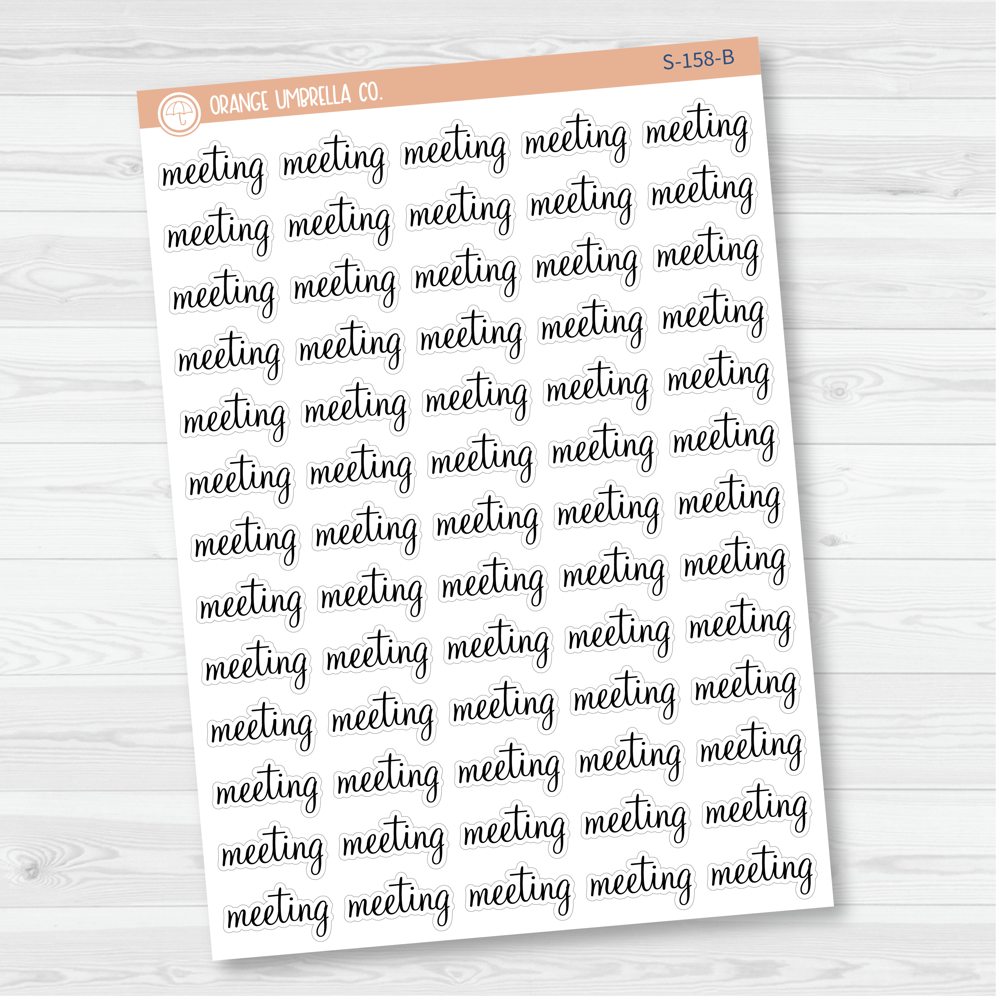 Meeting Script Planner Stickers | F4 | S-158