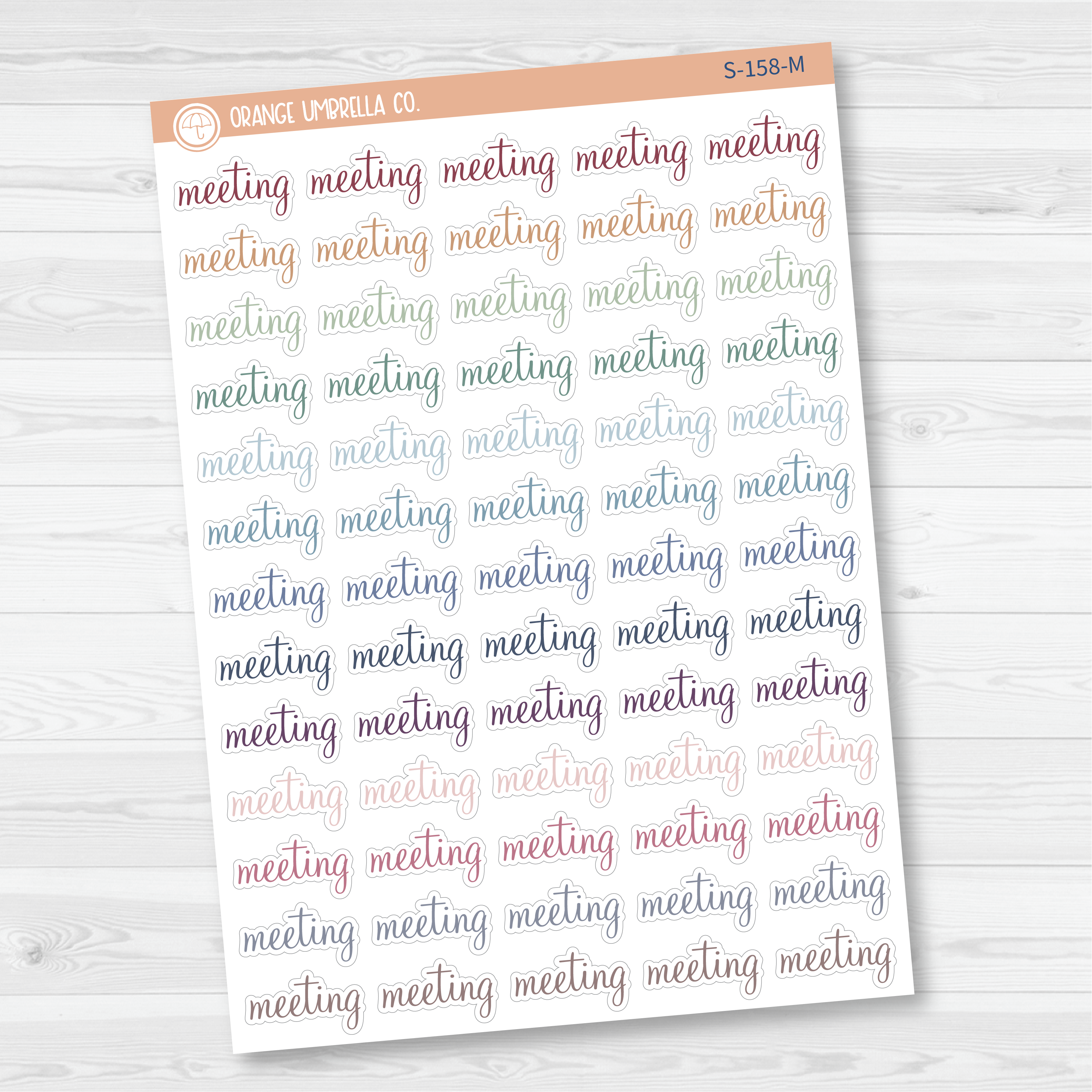 Meeting Script Planner Stickers | F4  | S-158