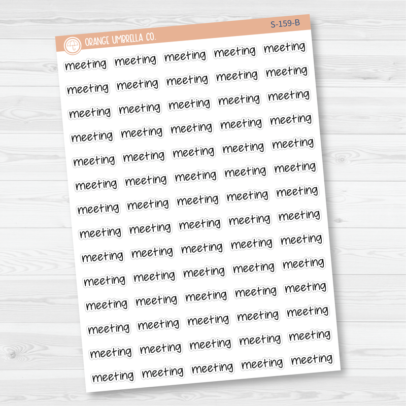 Meeting Jen Plans Script Planner Stickers | FJP | S-159