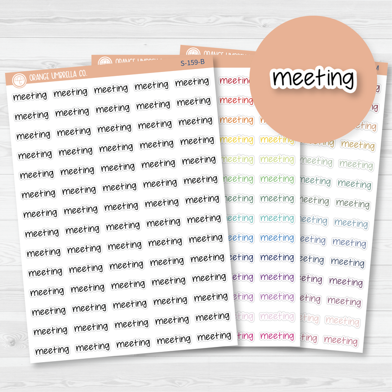 Meeting Jen Plans Script Planner Stickers | FJP | S-159