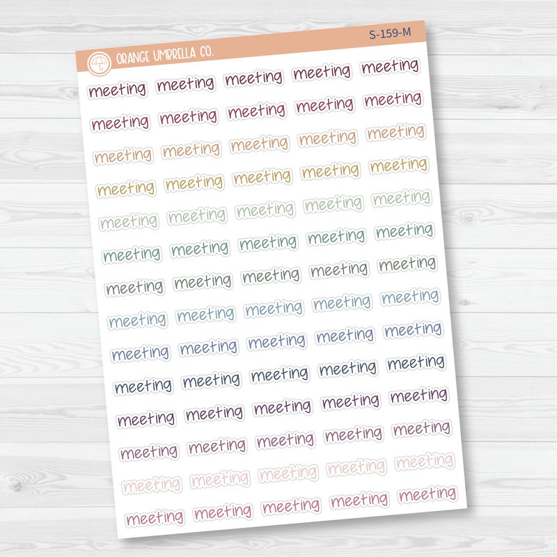 Meeting Jen Plans Script Planner Stickers | FJP | S-159