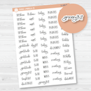 Plum Daily Header Scripts Planner Stickers | FC12 | S-180-B