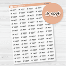 Dr. Appt Jen Plans Script Planner Stickers | FJP Clear Matte | S-194-BCM