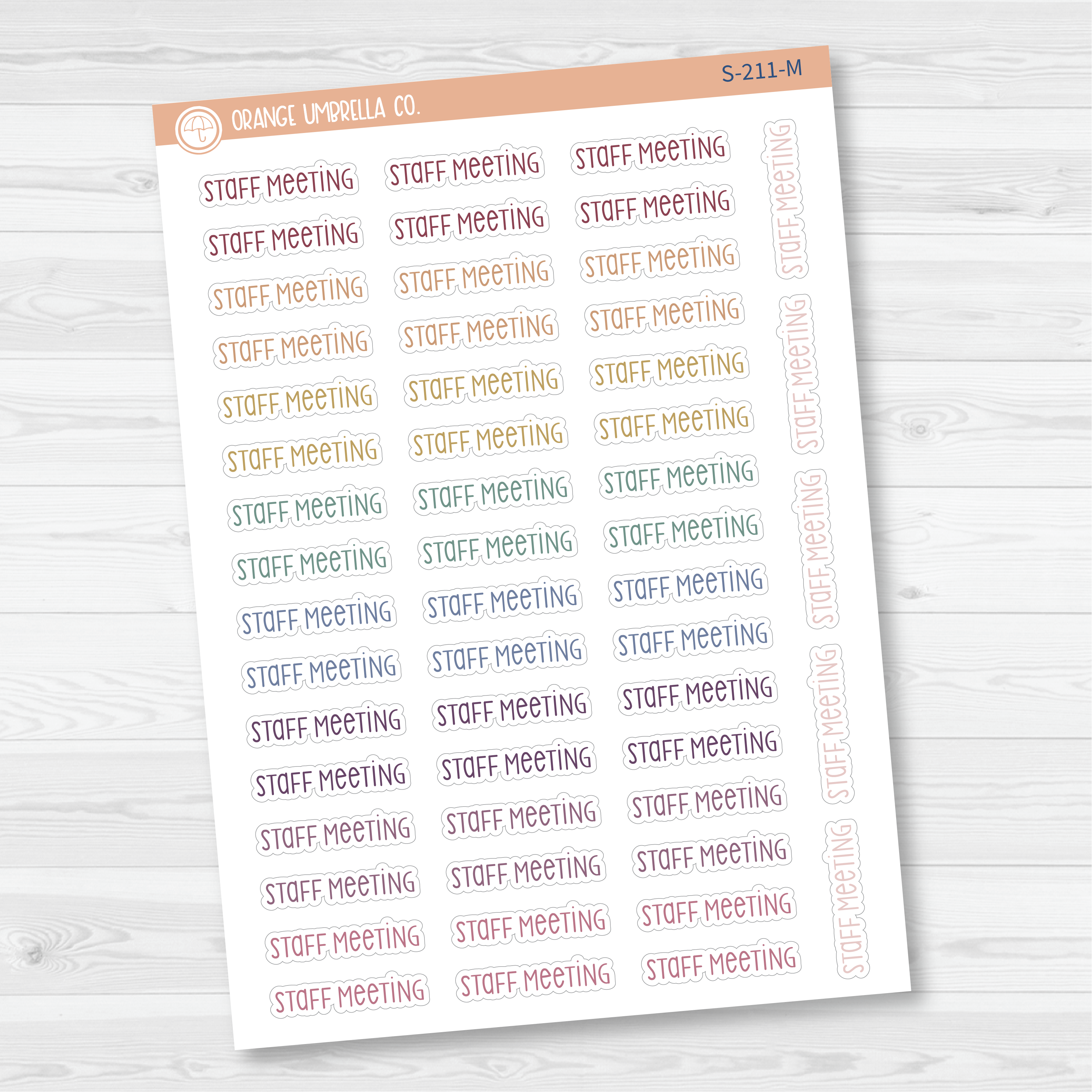 Staff Meeting Script Planner Stickers | F3 | S-211