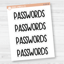 Household Dashboard Header Script Planner Stickers | F8 | T-125-127-B