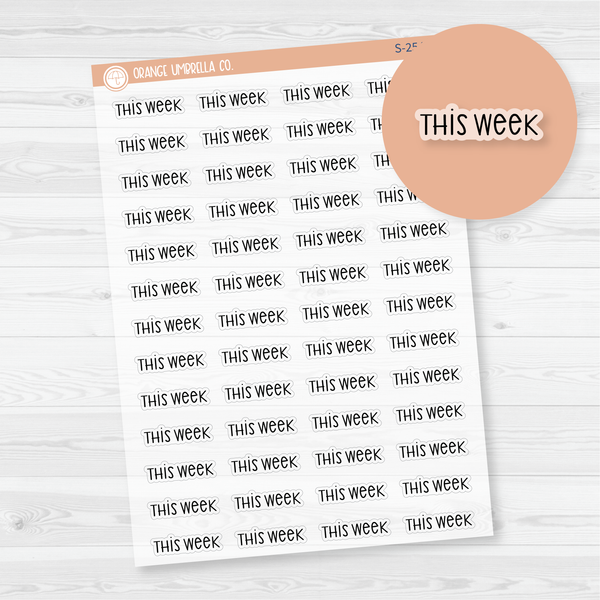 This Week Script Planner Stickers | F3 Clear Matte | S-254-BCM