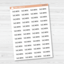 This Week Script Planner Stickers | F3 | S-254