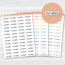 This Week Script Planner Stickers | F3 | S-254