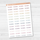 This Week Script Planner Stickers | F3 | S-254