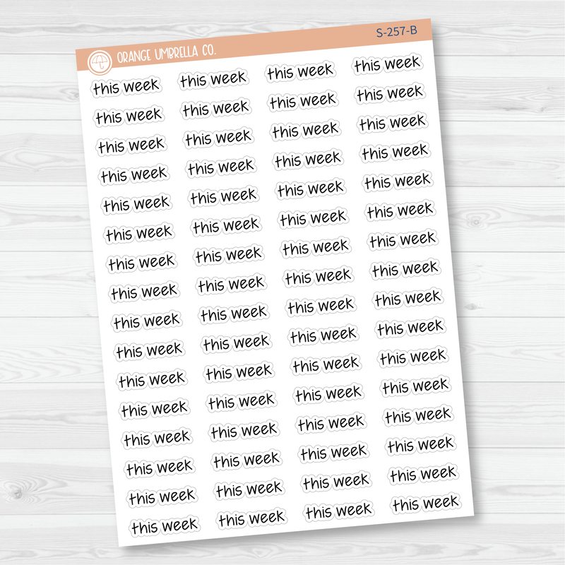 This Week Jen Plans Script Planner Stickers | FJP | S-257