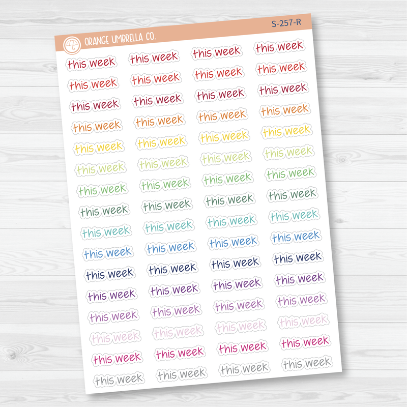 This Week Jen Plans Script Planner Stickers | FJP | S-257