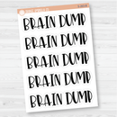 Brain Dump Header Script Planner Stickers | F1 | S-263-B