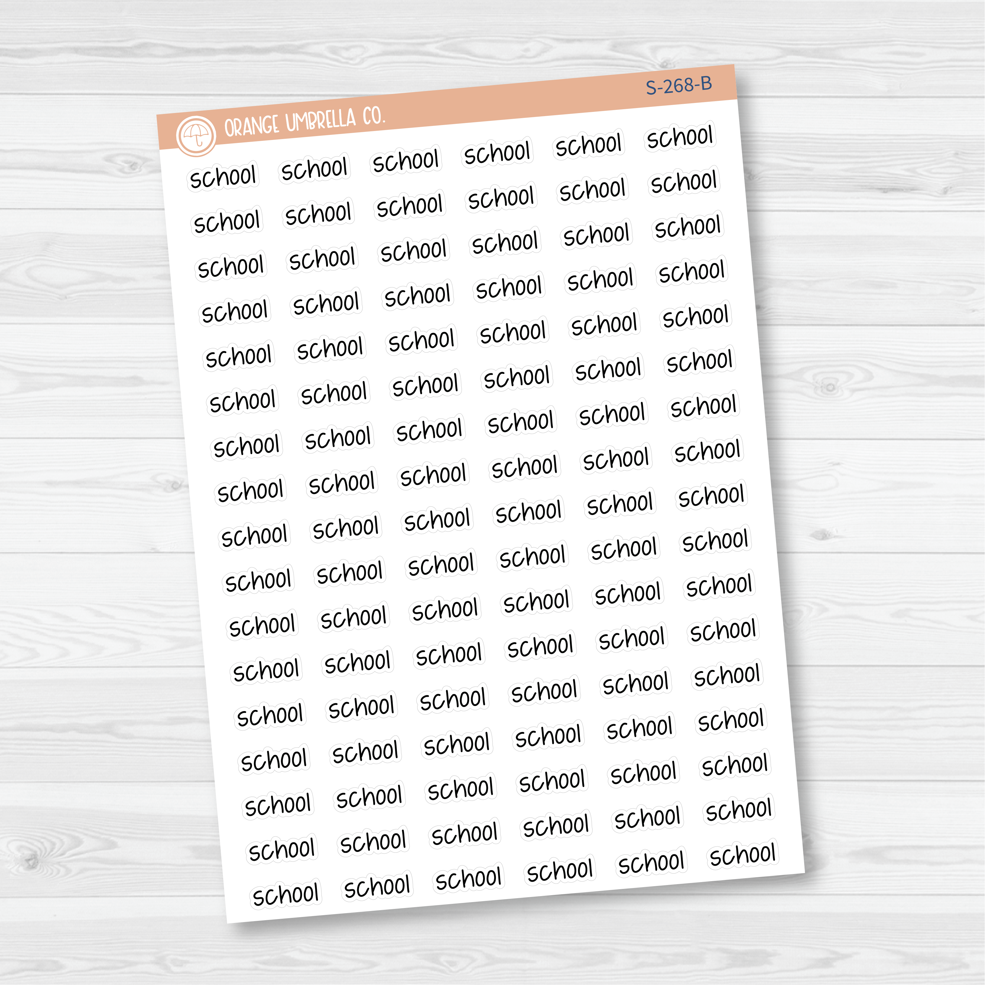 School Jen Plans Script Planner Stickers | FJP | S-268