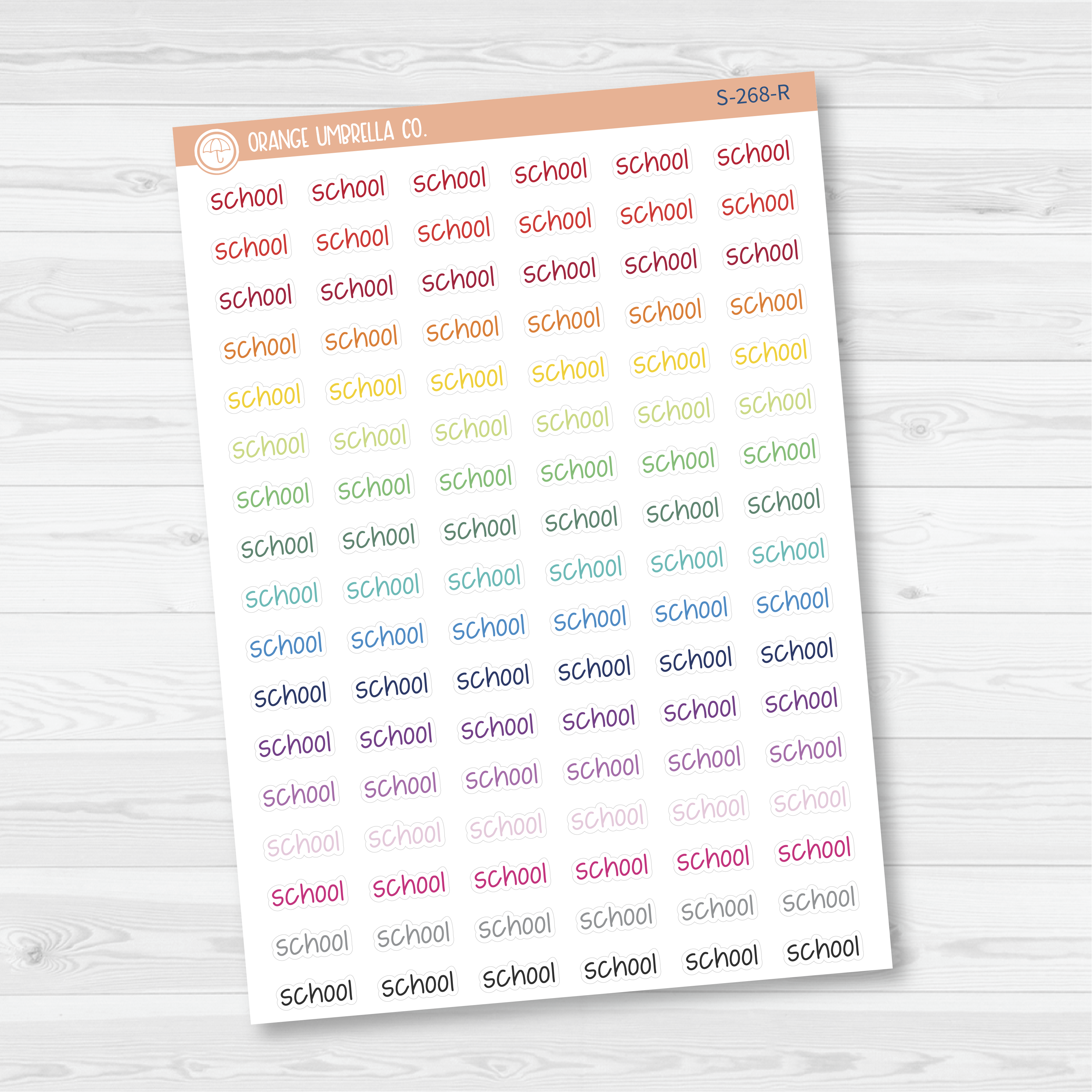 School Jen Plans Script Planner Stickers | FJP | S-268