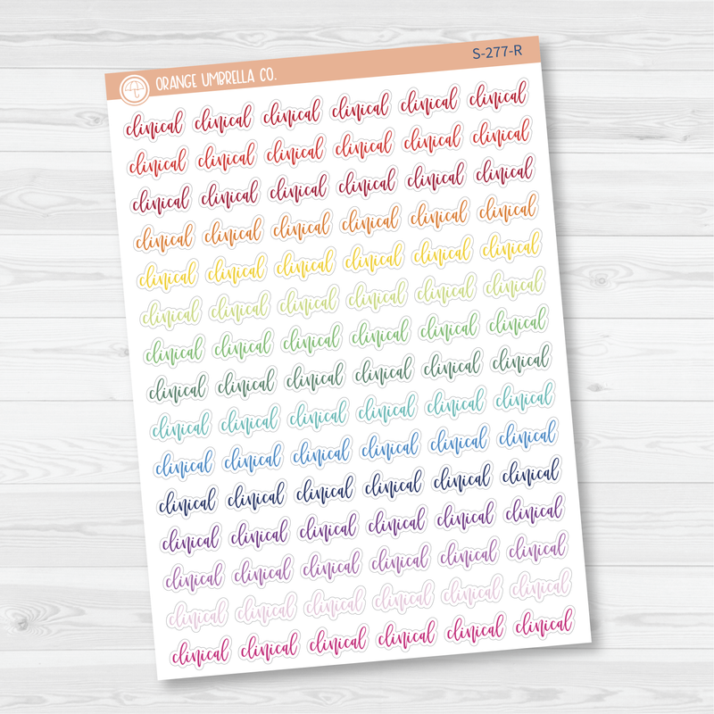 Clinical Script Planner Stickers | F2 | S-277