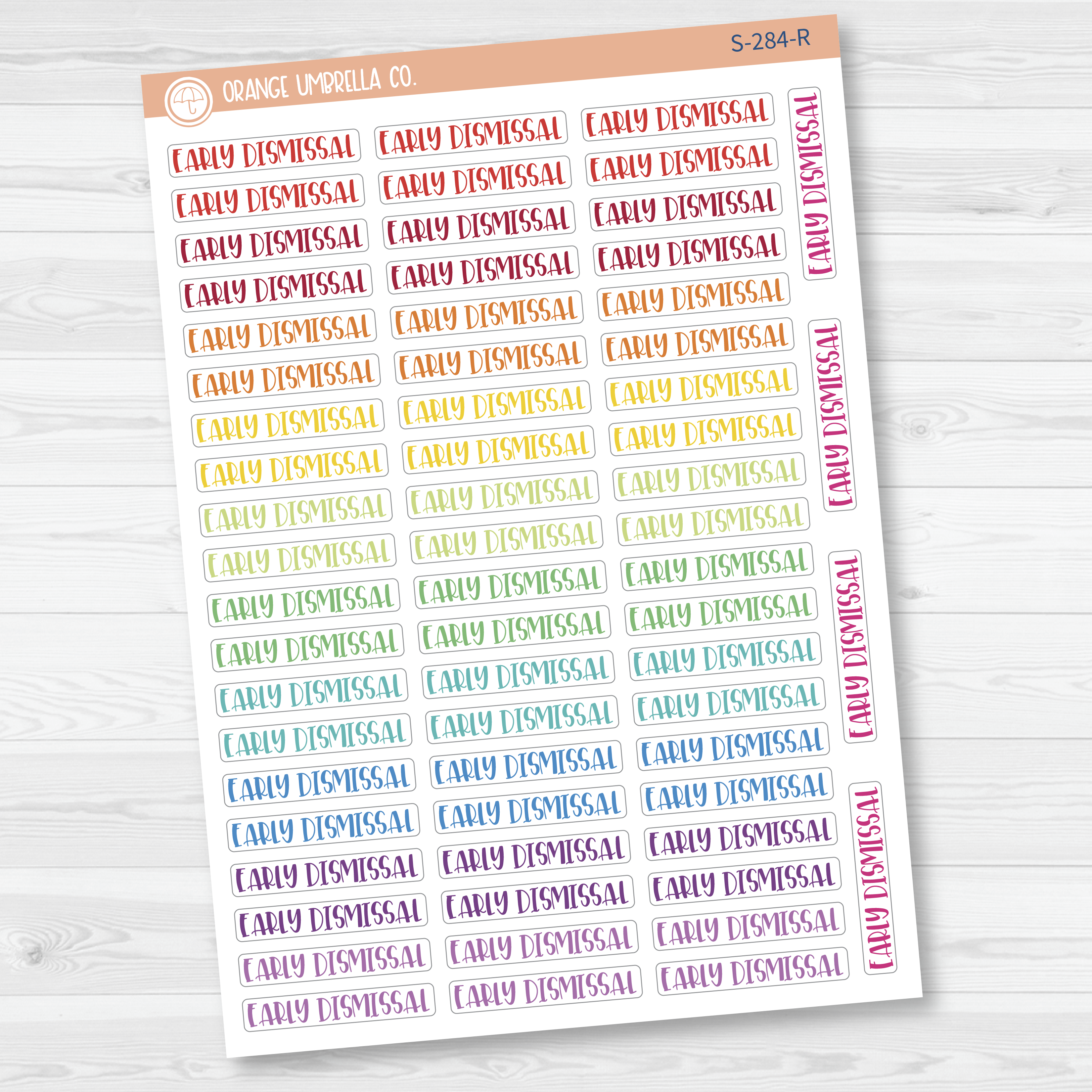 Early Dismissal School Script Planner Stickers | F1 | S-284