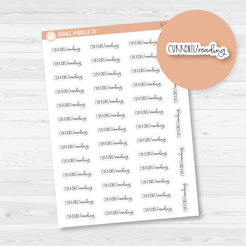 Currently Reading Hobonichi Script Planner Stickers | FC12 | S-301-B