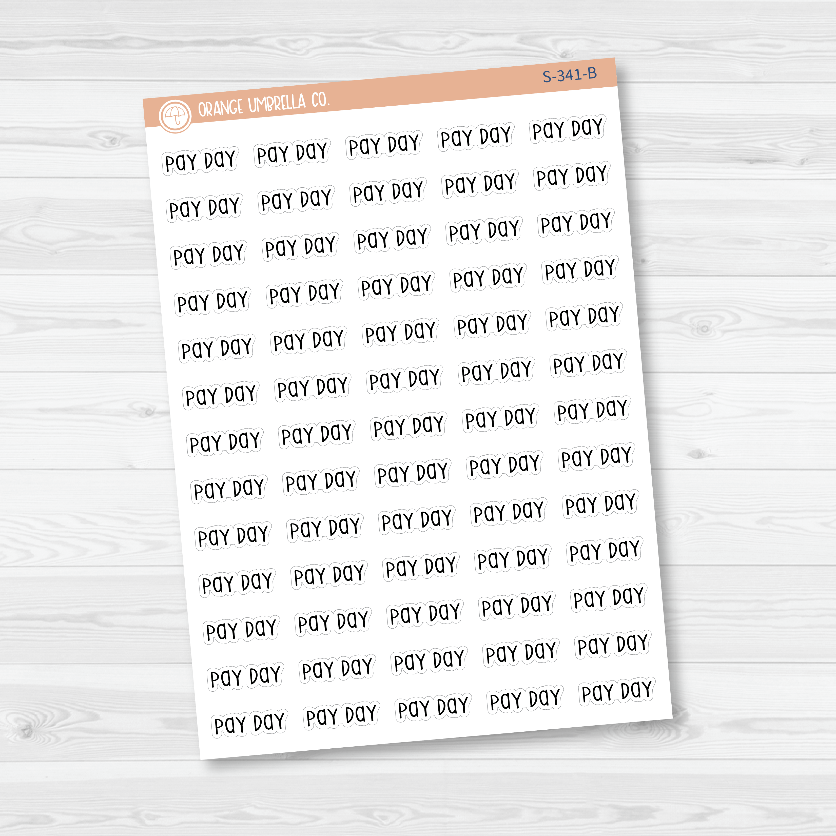 Payday Script Planner Stickers | F3 | S-341