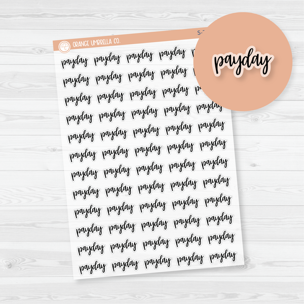 Payday Script Planner Stickers | F7 Clear Matte | S-344-BCM