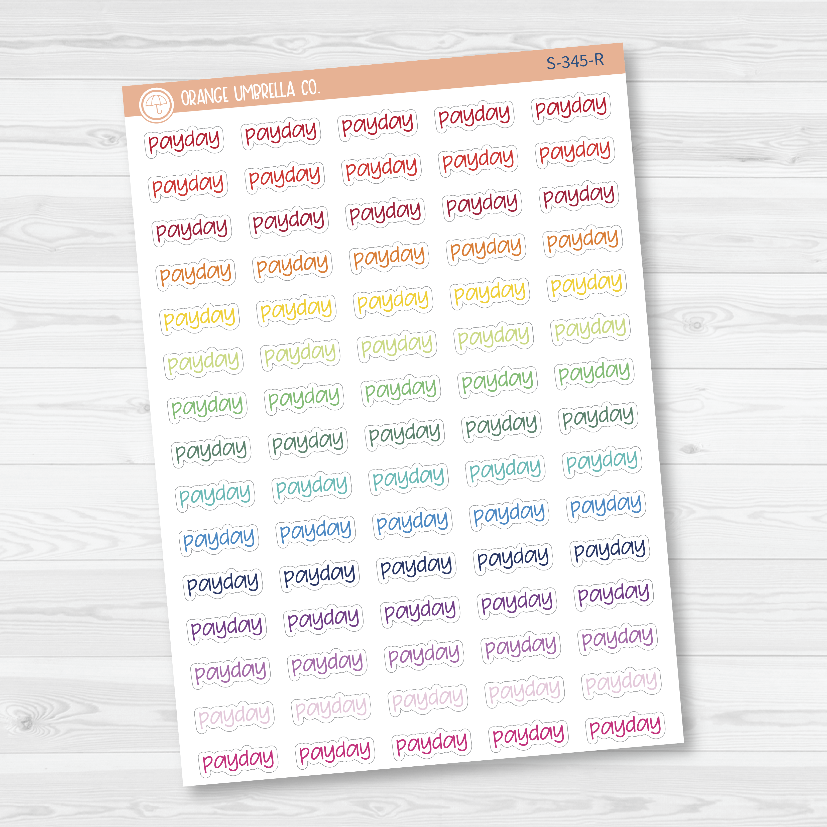Payday Jen Plans Script Planner Stickers | FJP  | S-345