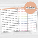To Clean Jen Plans Script Planner Stickers | FJP | S-351