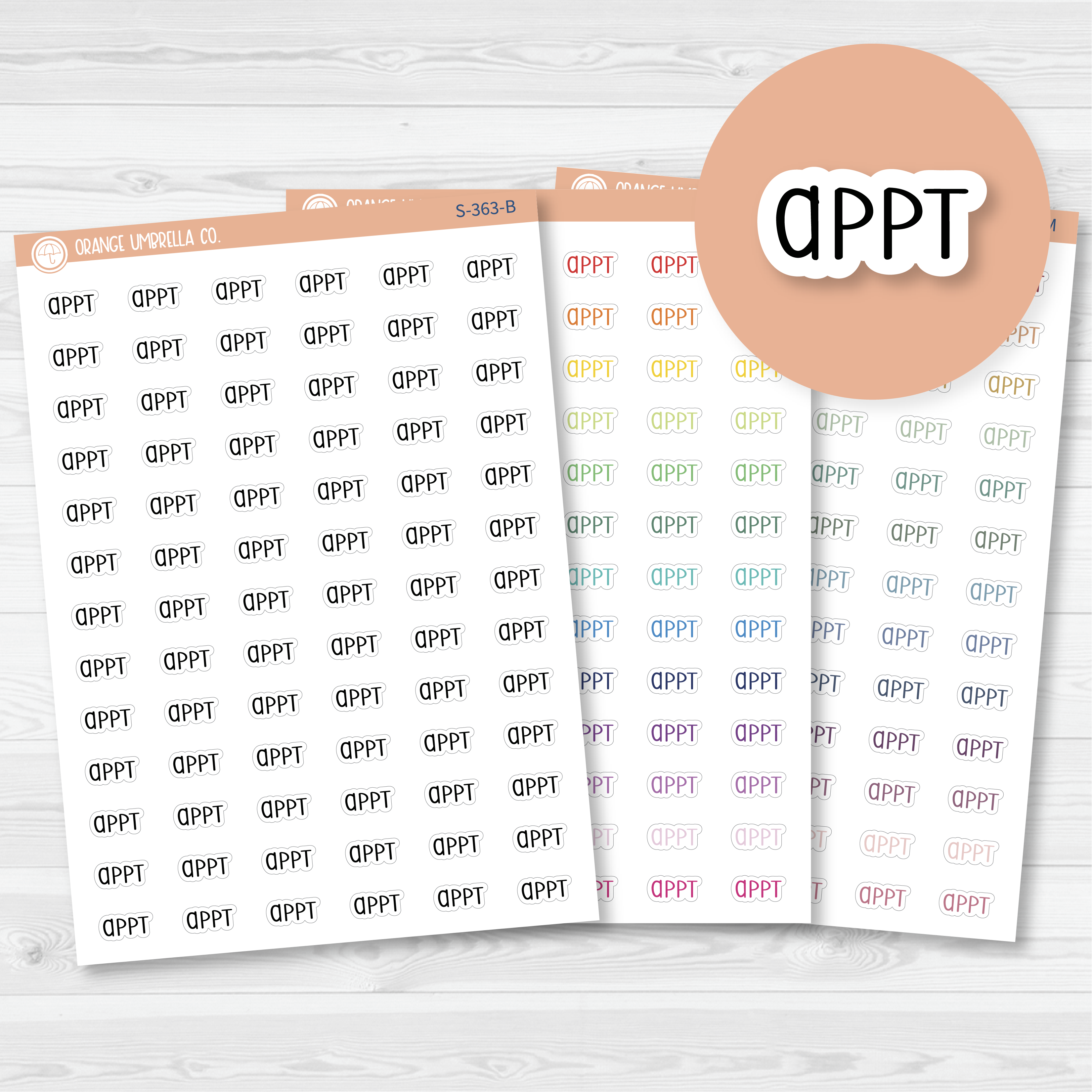 Appt Script Planner Stickers | F3 | S-363