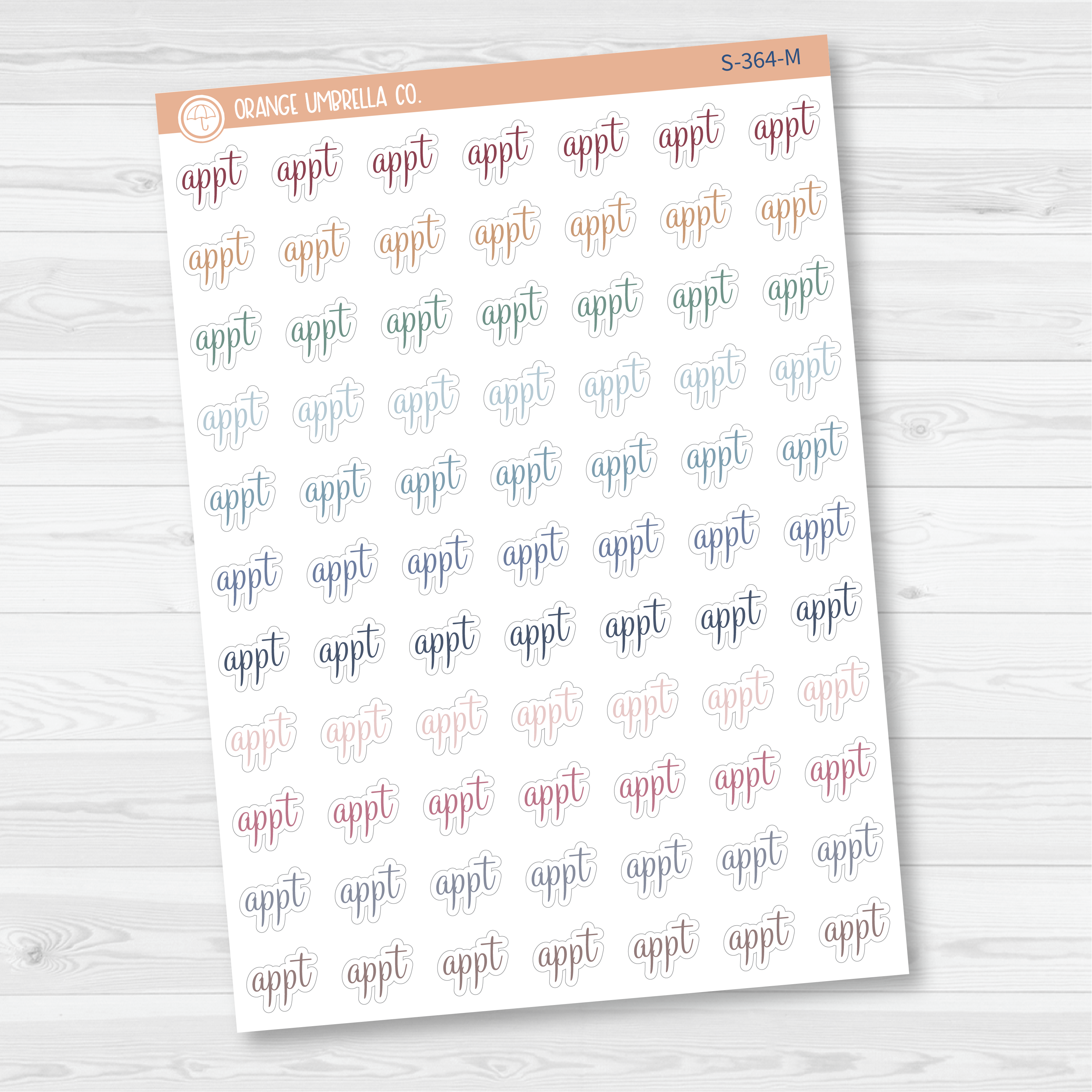 Appointment Script Planner Stickers | F4 | S-364