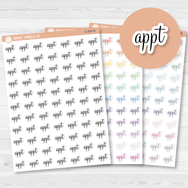Appointment Script Planner Stickers | F4 | S-364
