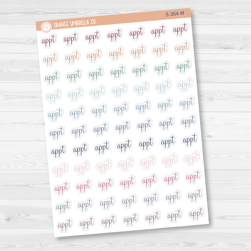 Appointment Script Planner Stickers | F4 | S-364