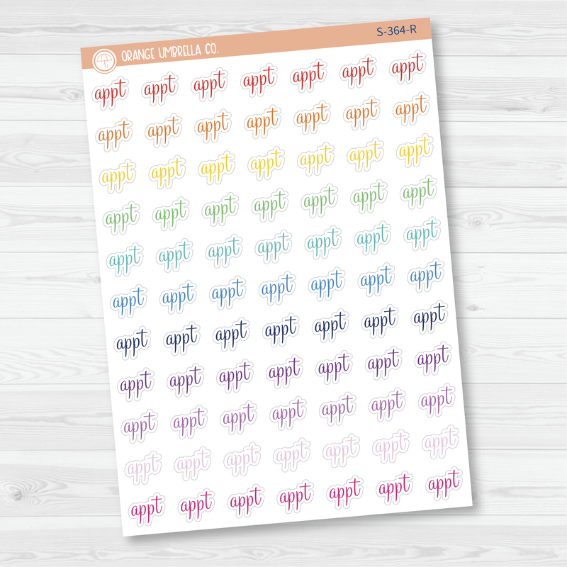 Appointment Script Planner Stickers | F4 | S-364