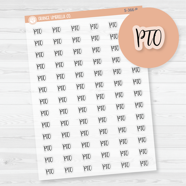 PTO Script Planner Stickers | F2 Clear Matte | S-366-BCM