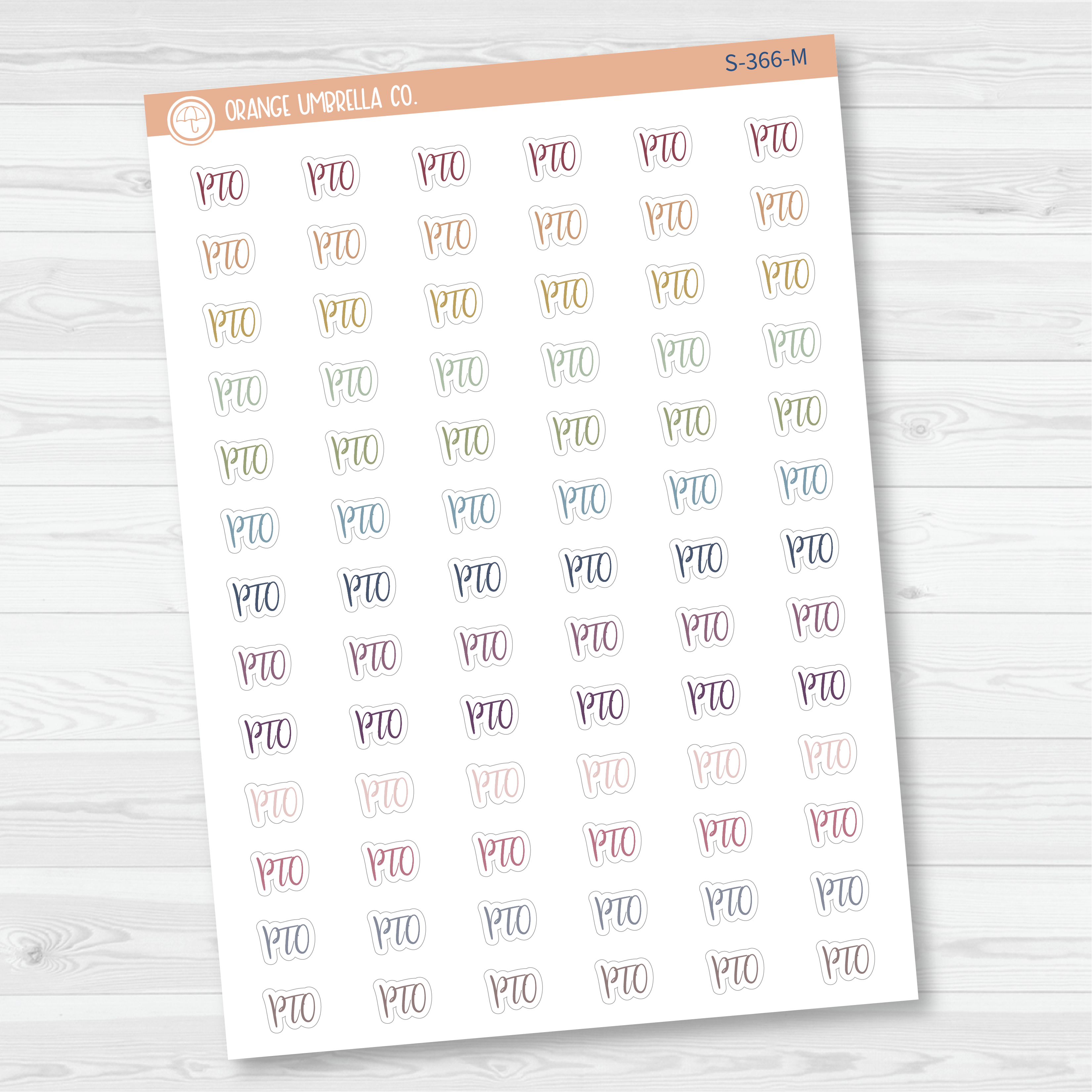PTO Script Planner Stickers | F2 | S-366