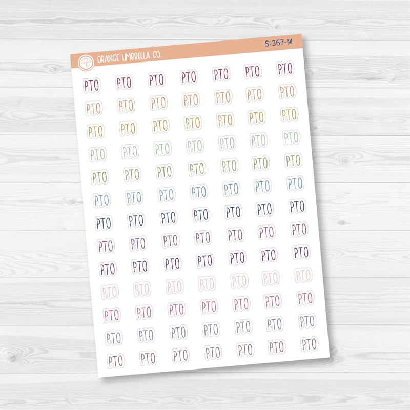 PTO Script Planner Stickers | F3 | S-367