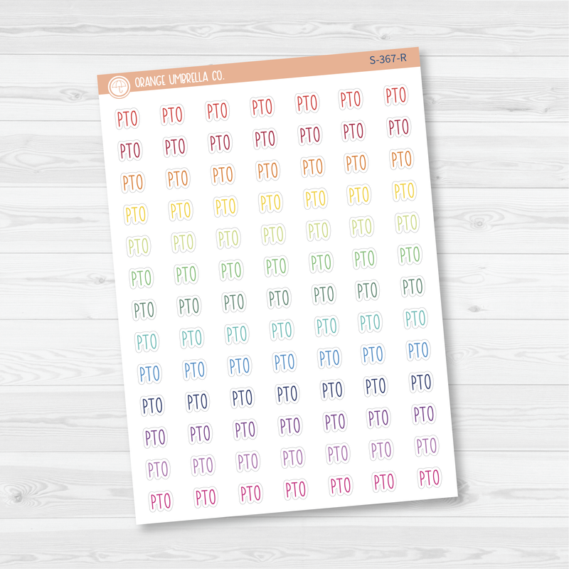 PTO Script Planner Stickers | F3 | S-367