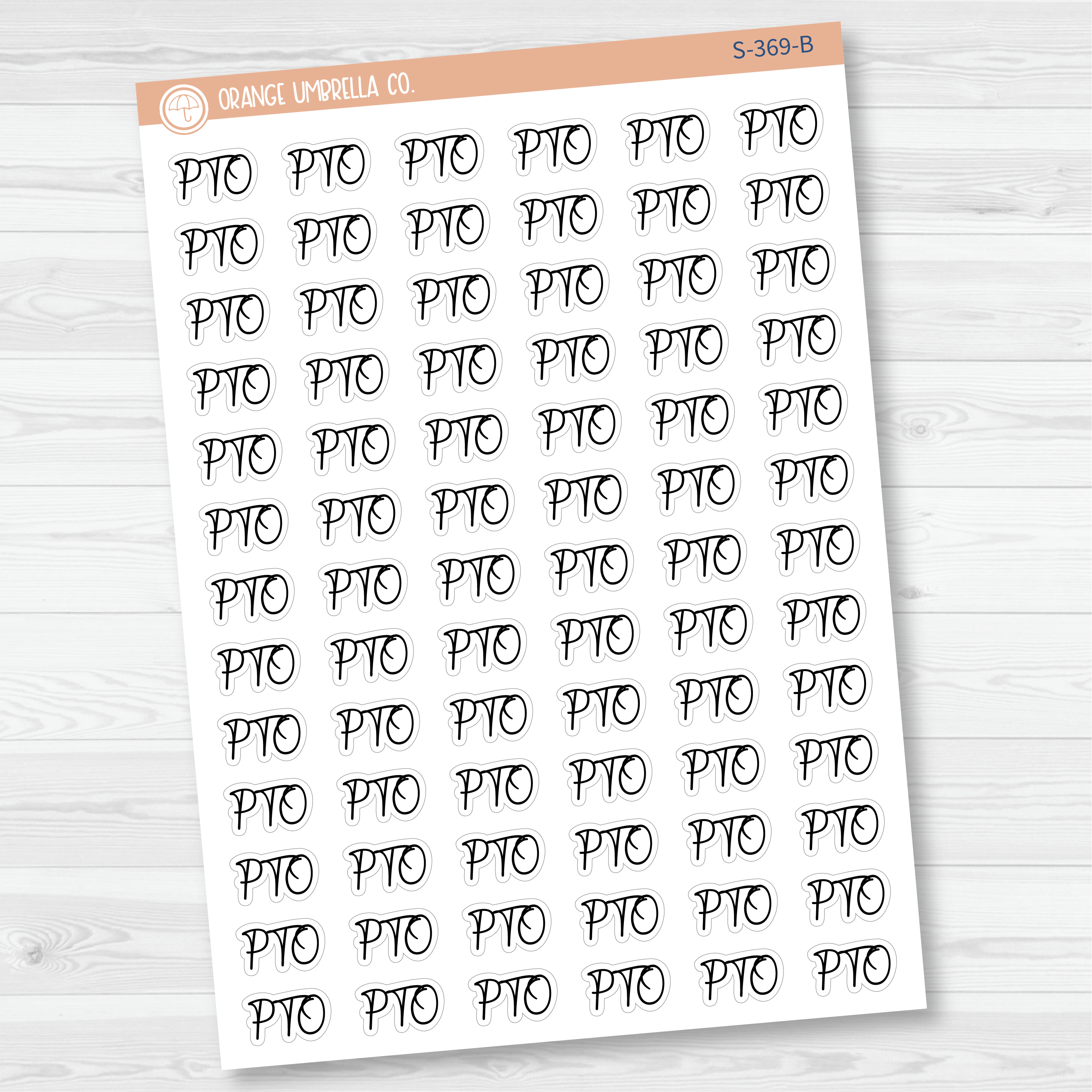 PTO Script Planner Stickers | F5 | S-369