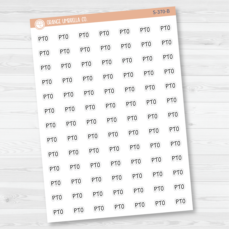 PTO Jen Plans Script Planner Stickers | FJP | S-370