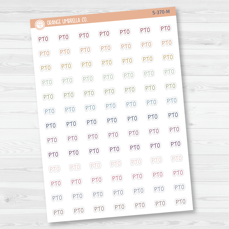 PTO Jen Plans Script Planner Stickers | FJP | S-370